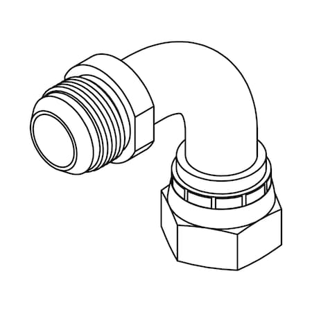 Tompkins Hydraulic Fitting-Steel06MJ-06FJX 90 LONG NB BENT TUBE 2.42" DL NB6701-L-06-06